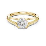 1 CT Round  Mossonite Ring | WOKE