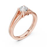 0.5 CT Round  Mossonite Ring | WOKE