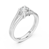0.5 CT Round  Mossonite Ring | WOKE