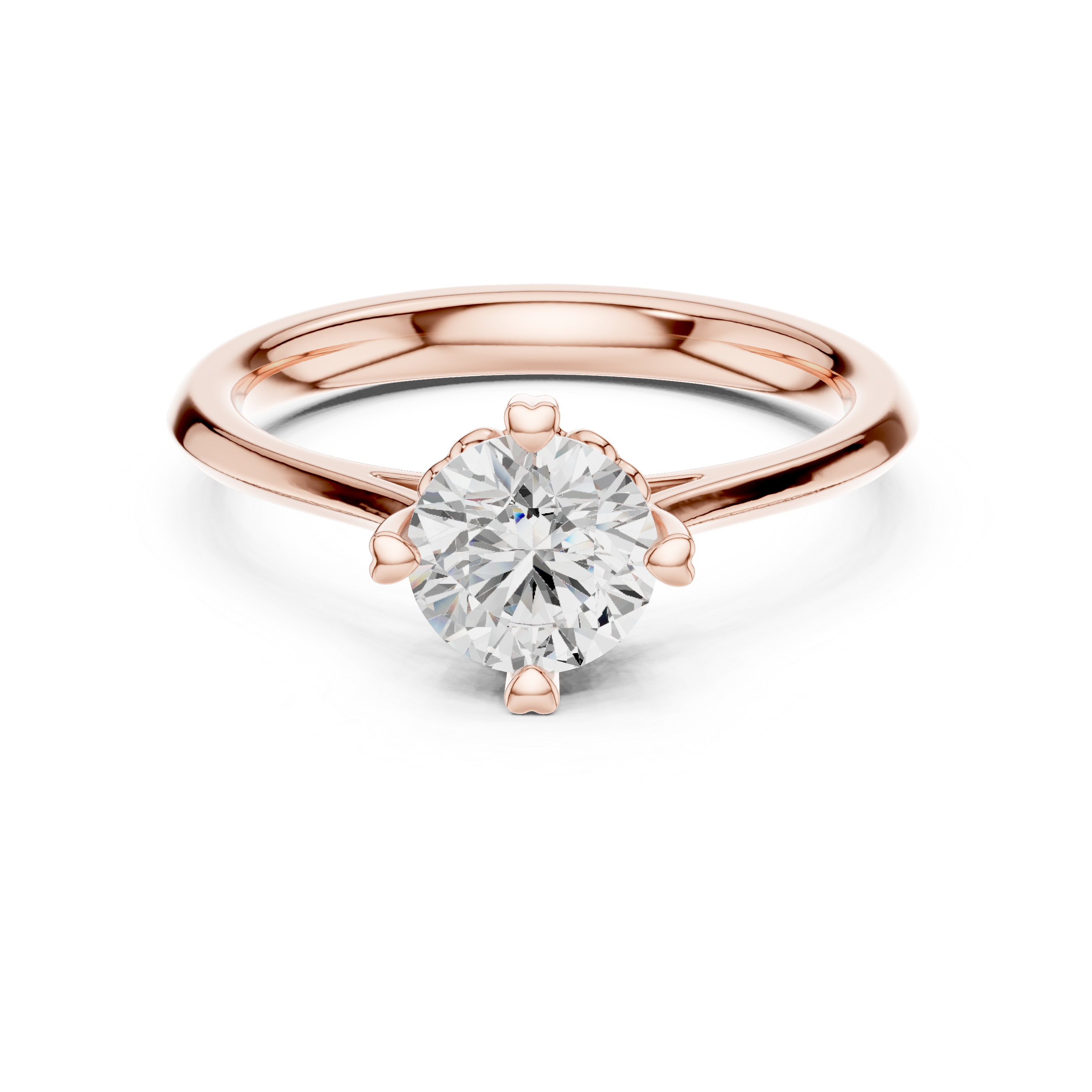 1 CT Round  Mossonite Ring | WOKE