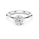1 CT Round  Mossonite Ring | WOKE
