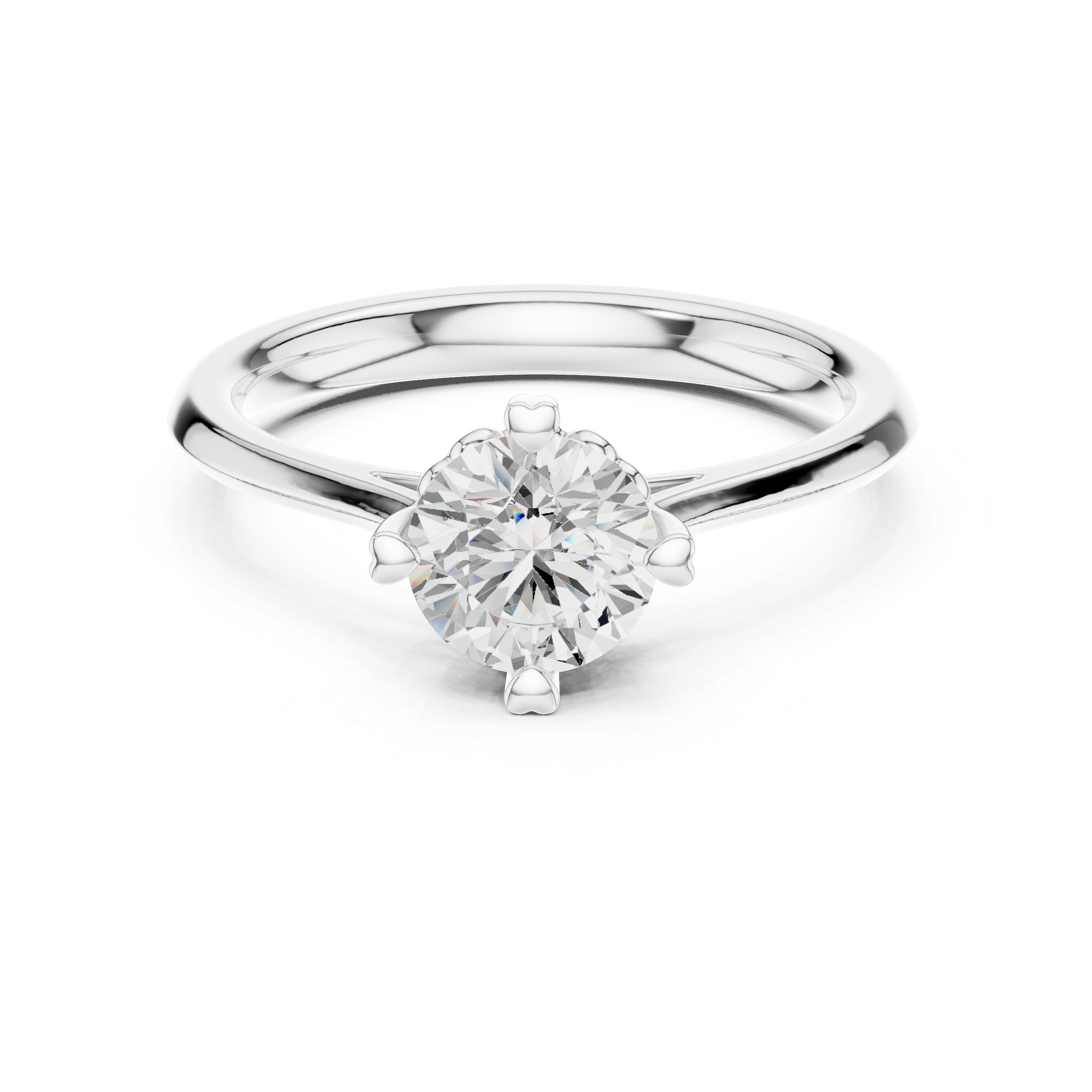 1 CT Round  Mossonite Ring | WOKE