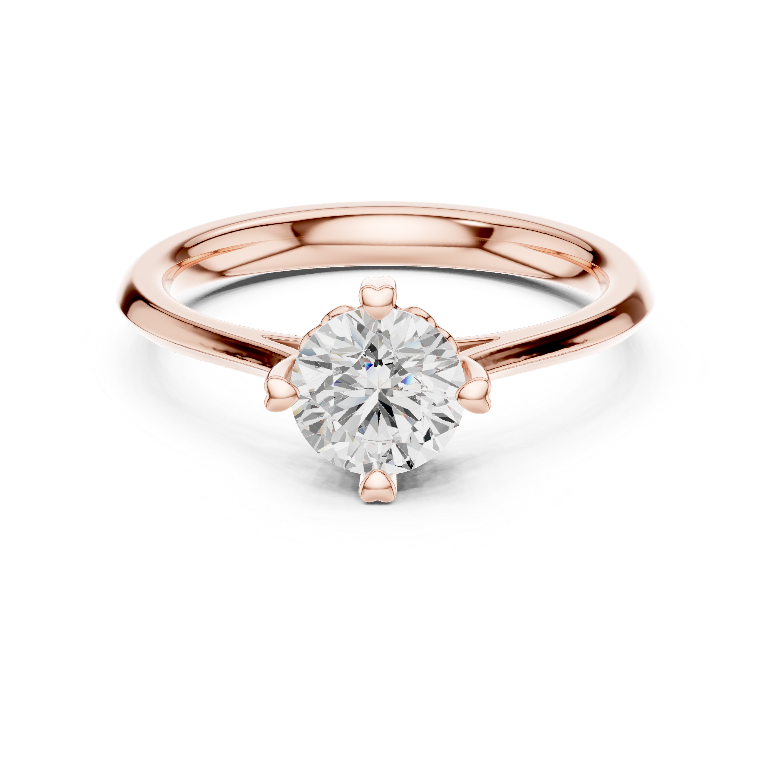 0.85 CT Round  Mossonite Ring | WOKE