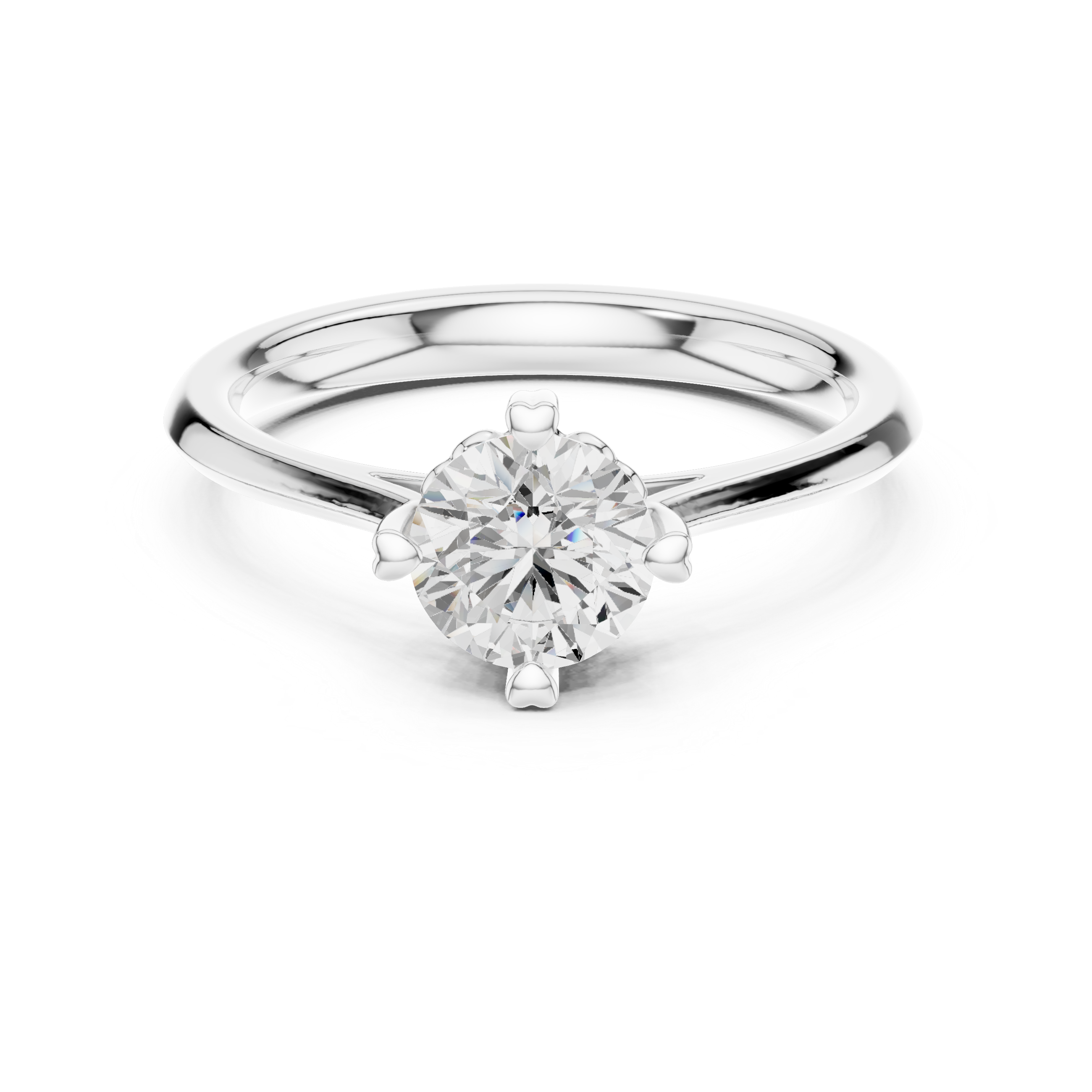 0.85 CT Round  Mossonite Ring | WOKE