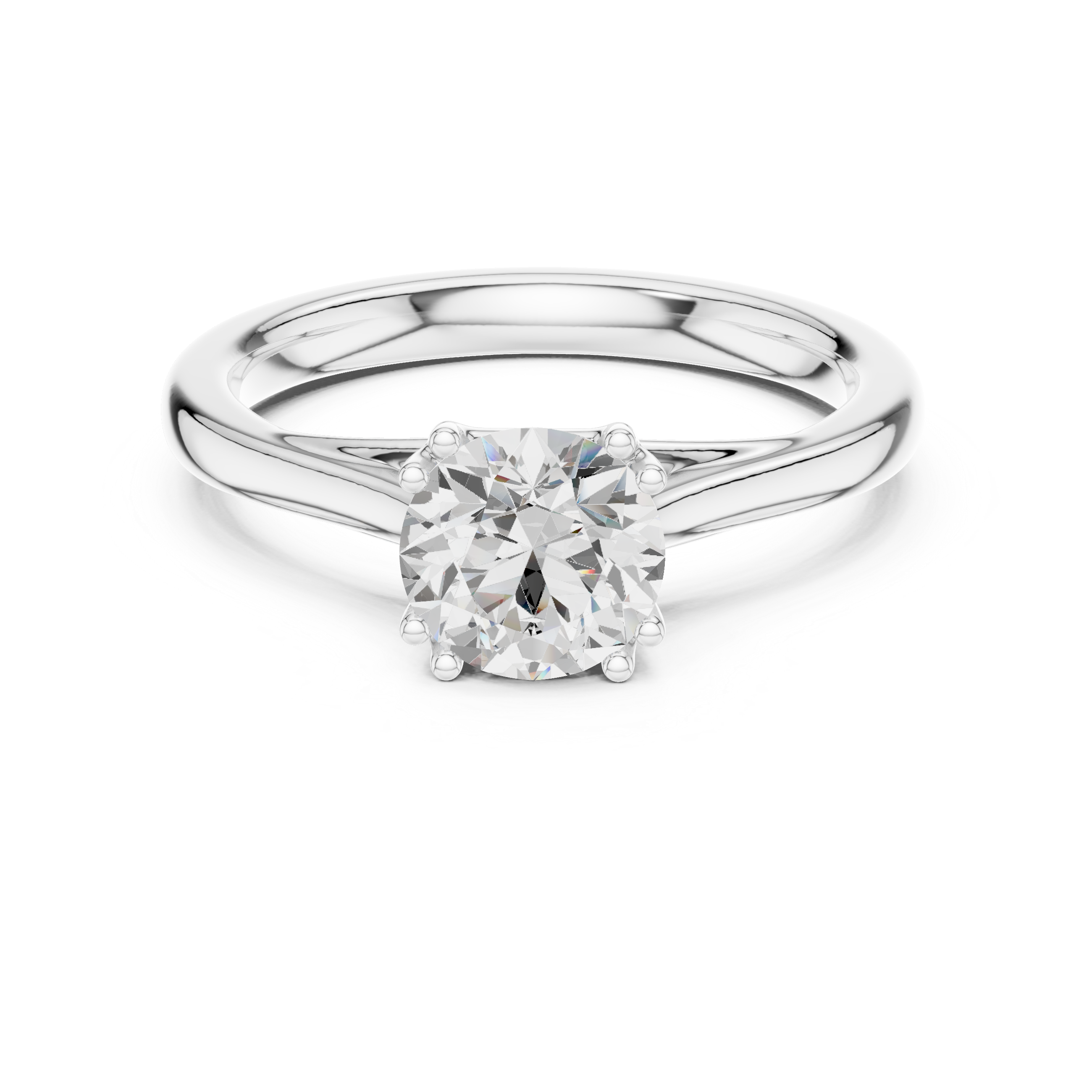 1 CT Round  Mossonite Ring | WOKE