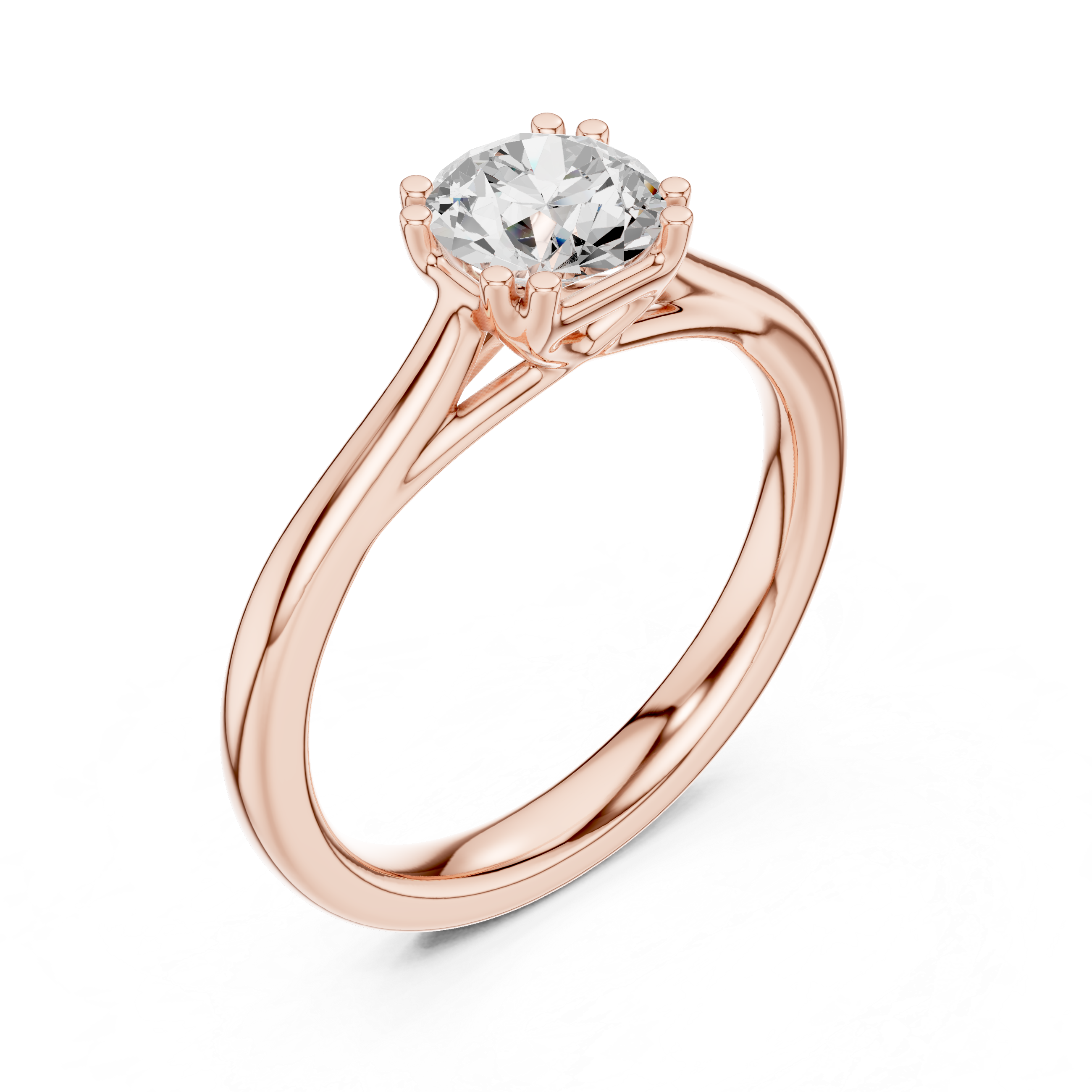0.85 CT Round  Mossonite Ring | WOKE