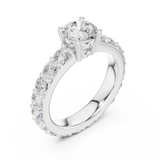 2.5 CT Round Moissanite Ring in 925 Silver/9K Gold |WOKE