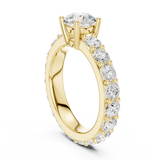 2.5 CT Round Moissanite Ring in 925 Silver/9K Gold |WOKE