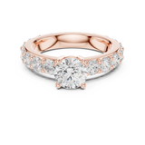 2.5 CT Round Moissanite Ring in 925 Silver/9K Gold |WOKE