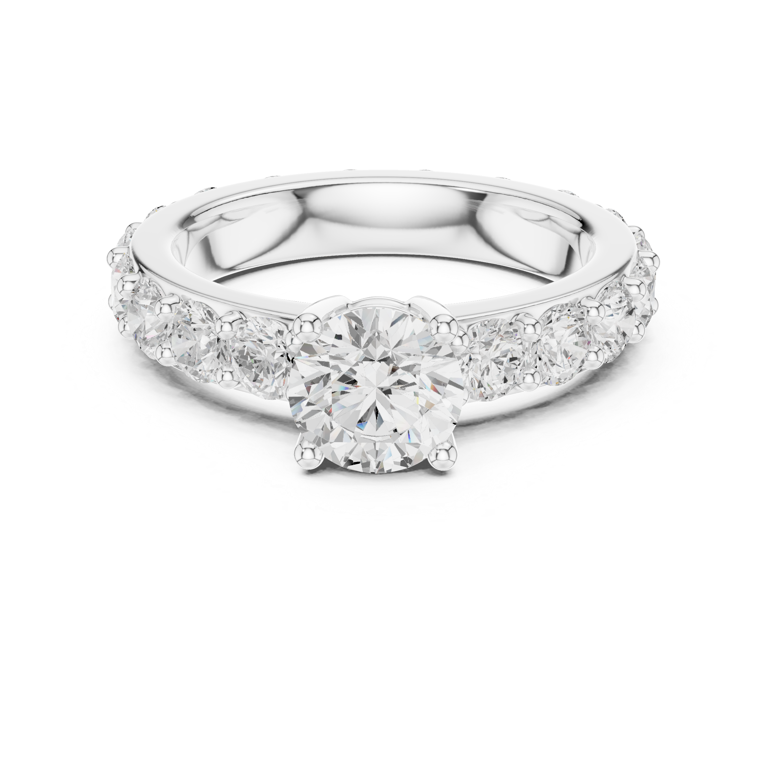 2.5 CT Round Moissanite Ring in 925 Silver/9K Gold |WOKE