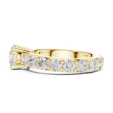 2.5 CT Round Moissanite Ring in 925 Silver/9K Gold |WOKE