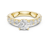 2.5 CT Round Moissanite Ring in 925 Silver/9K Gold |WOKE