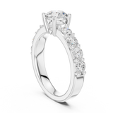 2 TCW Round Moissanite Ring in 9K Gold/925 Silver |WOKE