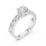 2 TCW Round Moissanite Ring in 9K Gold/925 Silver |WOKE