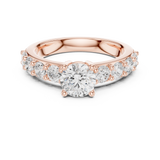 2 TCW Round Moissanite Ring in 9K Gold/925 Silver |WOKE