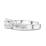 2 TCW Round Moissanite Ring in 9K Gold/925 Silver |WOKE