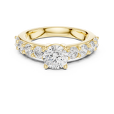 2 TCW Round Moissanite Ring in 9K Gold/925 Silver |WOKE