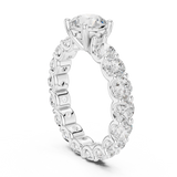 2.8 CT Round Moissanite Ring in 9K Gold/925 Silver |WOKE