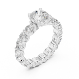 2.8 CT Round Moissanite Ring in 9K Gold/925 Silver |WOKE