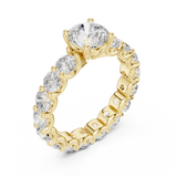 2.8 CT Round Moissanite Ring in 9K Gold/925 Silver |WOKE