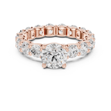 2.8 CT Round Moissanite Ring in 9K Gold/925 Silver |WOKE
