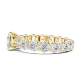 2.8 CT Round Moissanite Ring in 9K Gold/925 Silver |WOKE