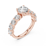 1.5 CT Round Moissanite Ring in 9K Gold/925 Silver |WOKE