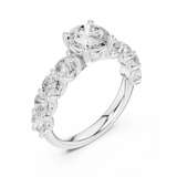 1.5 CT Round Moissanite Ring in 9K Gold/925 Silver |WOKE