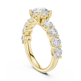 1.5 CT Round Moissanite Ring in 9K Gold/925 Silver |WOKE