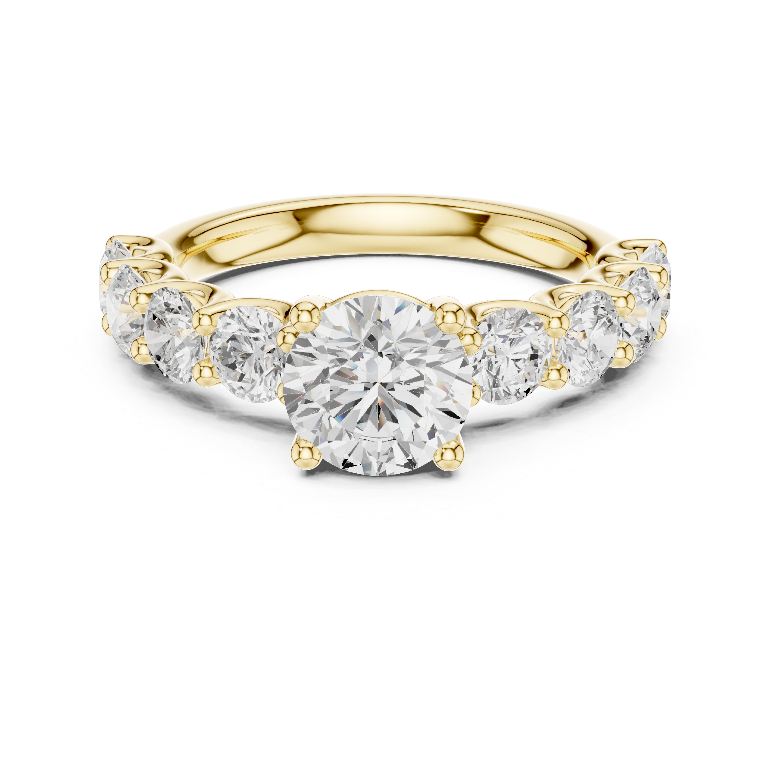 1.5 CT Round Moissanite Ring in 9K Gold/925 Silver |WOKE