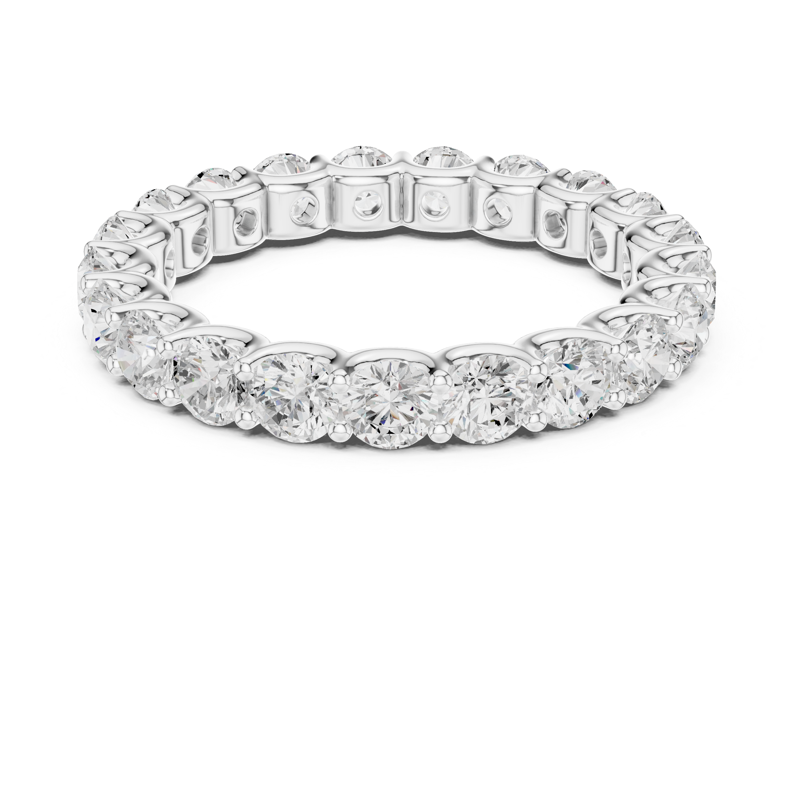 2 CT Round Cut Moissanite Ring in 9K Gold/925 Silver |WOKE