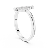 0.094 CT Round Cut Moissanite Ring in 9K Gold/925 Silver |WOKE