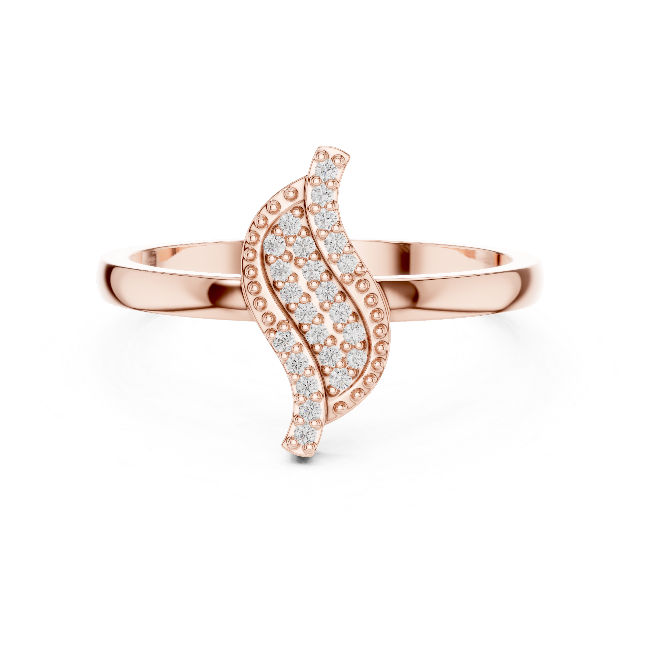 0.094 CT Round Cut Moissanite Ring in 9K Gold/925 Silver |WOKE