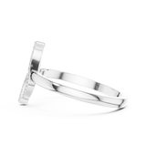 0.094 CT Round Cut Moissanite Ring in 9K Gold/925 Silver |WOKE
