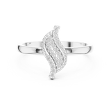 0.094 CT Round Cut Moissanite Ring in 9K Gold/925 Silver |WOKE