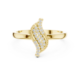 0.094 CT Round Cut Moissanite Ring in 9K Gold/925 Silver |WOKE