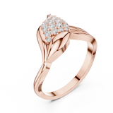 0.288 CT Round Cut Moissanite Ring in 9K Gold/925 Silver |WOKE