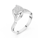 0.288 CT Round Cut Moissanite Ring in 9K Gold/925 Silver |WOKE
