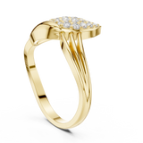 0.288 CT Round Cut Moissanite Ring in 9K Gold/925 Silver |WOKE
