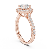 0.549 CT Round Cut Moissanite Ring in 9K Gold/925 Silver |WOKE