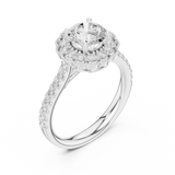 0.549 CT Round Cut Moissanite Ring in 9K Gold/925 Silver |WOKE