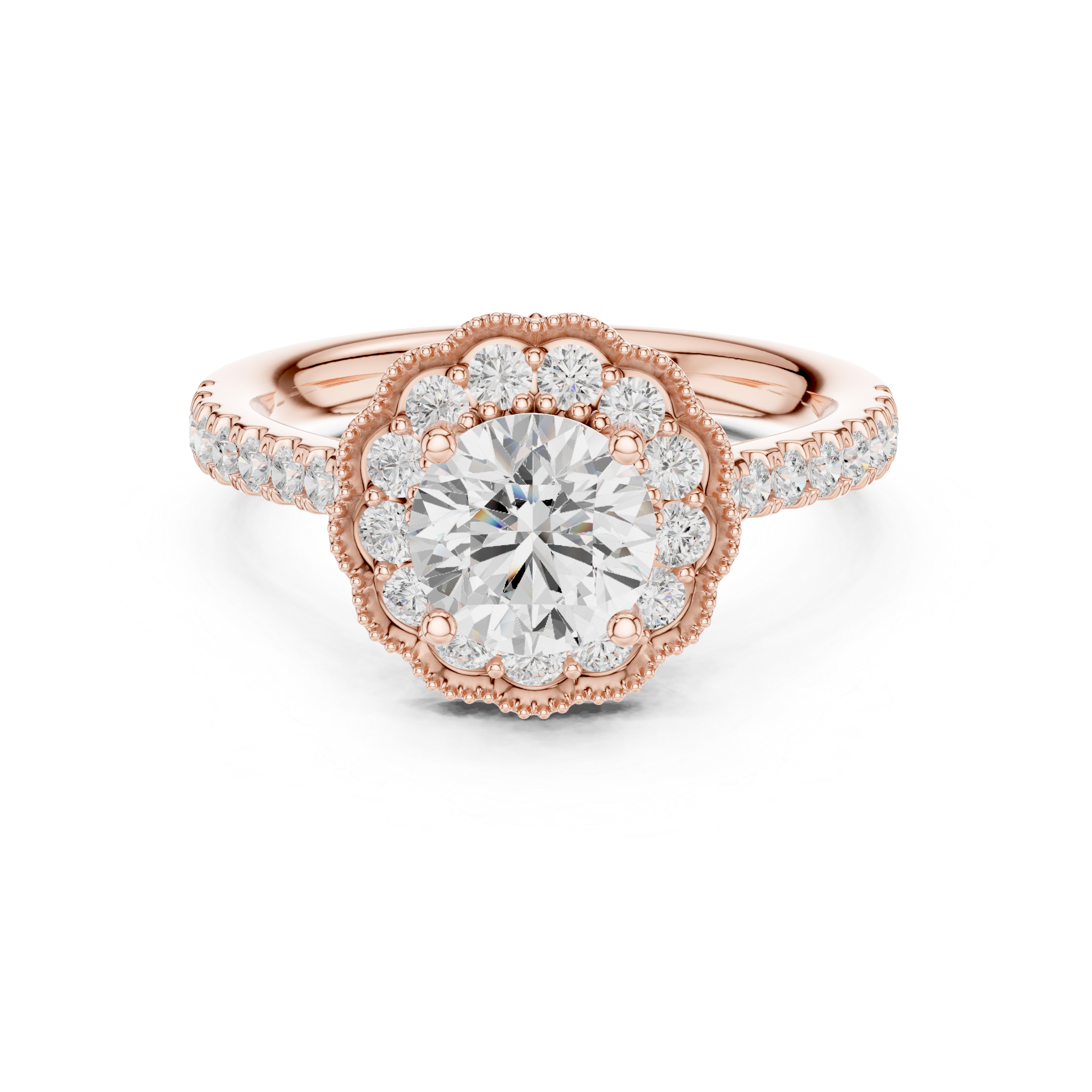 0.549 CT Round Cut Moissanite Ring in 9K Gold/925 Silver |WOKE