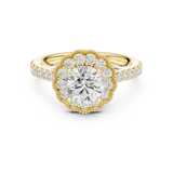 0.549 CT Round Cut Moissanite Ring in 9K Gold/925 Silver |WOKE