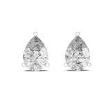 3.5 CT Pear Cut Moissanite stud in 925 Silver/9K Gold|WOKE