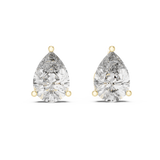 3.5 CT Pear Cut Moissanite stud in 925 Silver/9K Gold|WOKE