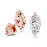 1.5 CT Marquise cut moissanite stud in 9K Gold/925 Silver |WOKE