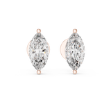1.5 CT Marquise cut moissanite stud in 9K Gold/925 Silver |WOKE