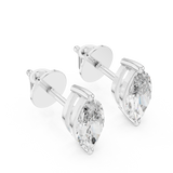 1.5 CT Marquise cut moissanite stud in 9K Gold/925 Silver |WOKE