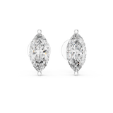1.5 CT Marquise cut moissanite stud in 9K Gold/925 Silver |WOKE