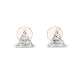 1.3 CT Trillion cut moissanite stud in 9K Gold/925 Silver|WOKE